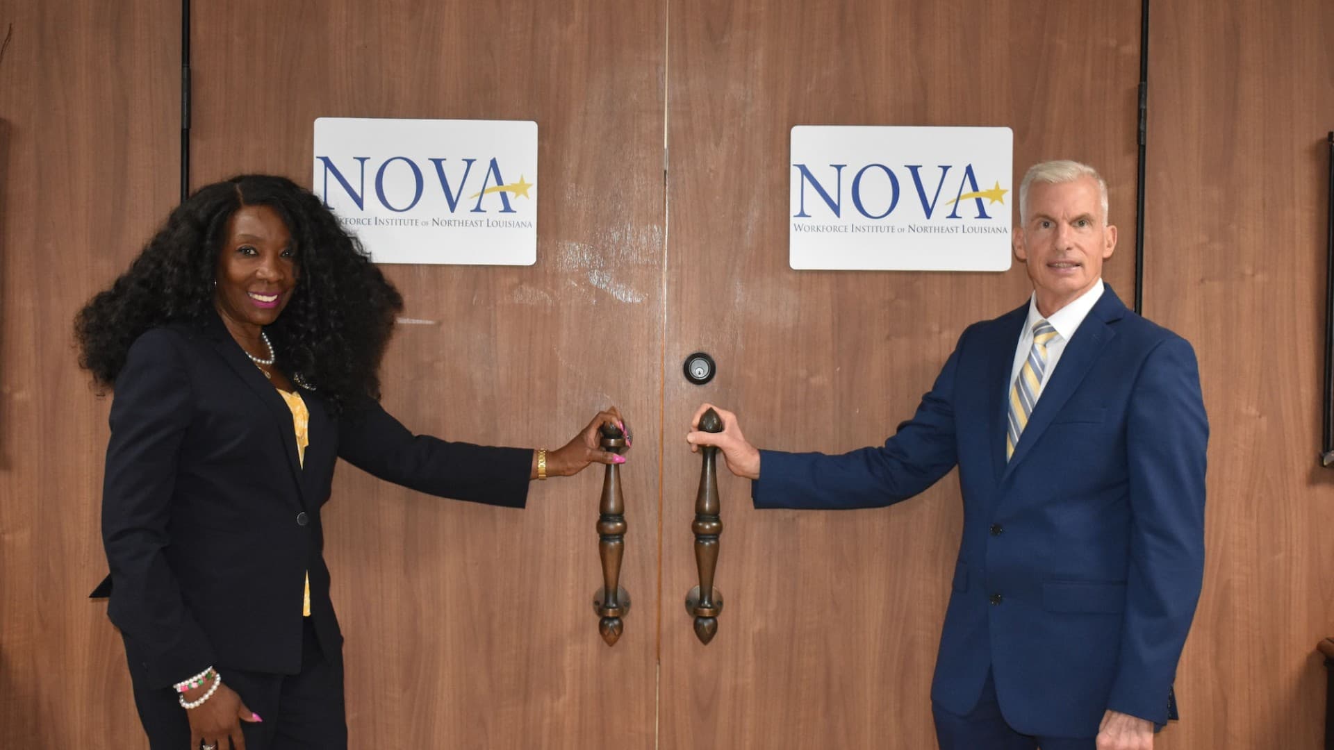 NOVA leaders working together in the Monroe office