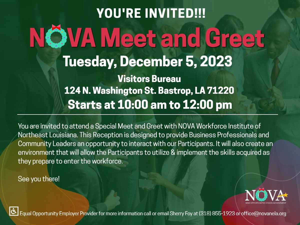 NOVA Meet and Greet 12-5-2023 Bastrop 2x